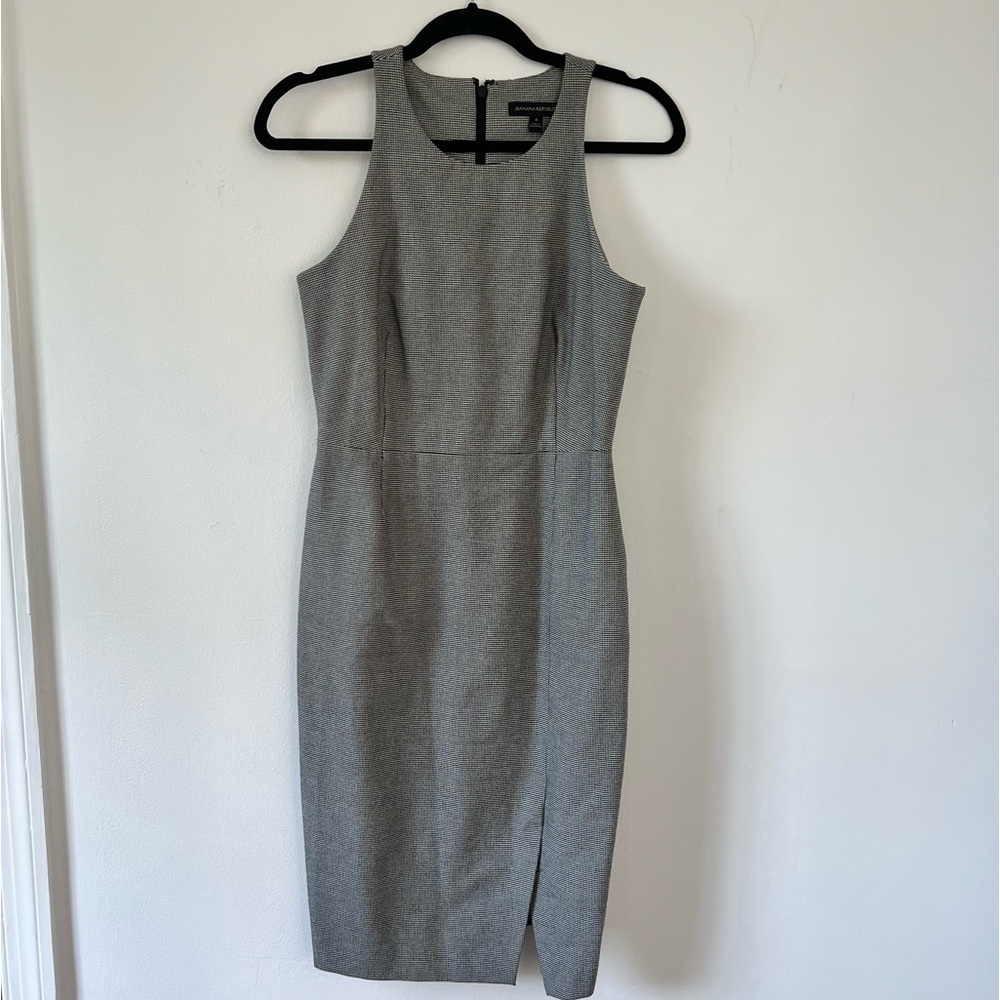 Banana Republic Herringbone Black and White Dress - Size 4